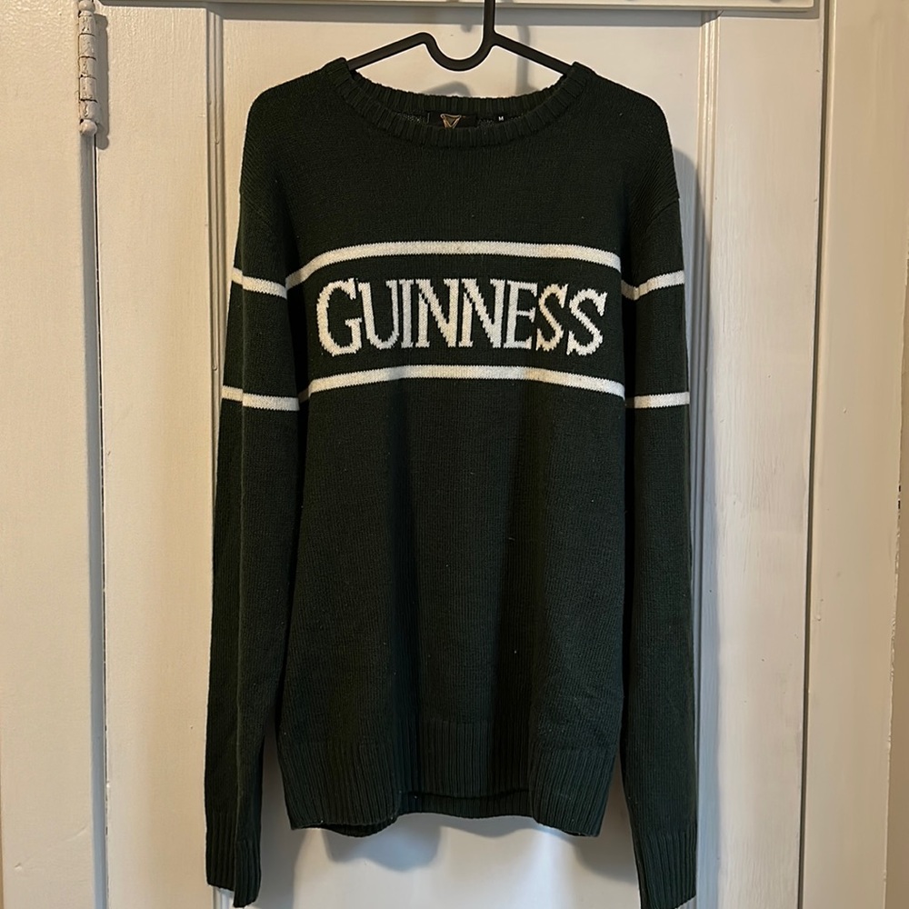 Guinness Ireland Bottle Green Sweater- M Medium or W Large. Purchased @ Guinness